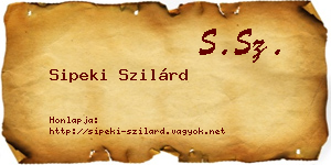 Sipeki Szilárd névjegykártya