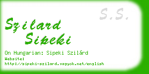 szilard sipeki business card
