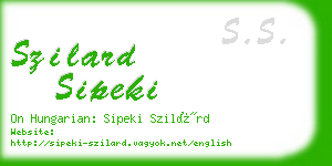 szilard sipeki business card